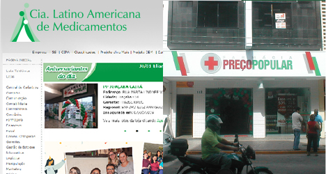 2006 • Abertura da primeira Farmácia Preço Popular (Brusque/SC);  • Mudança da razão social de Drogaria e Farmácia Catarinense para Cia. Latino Americana de Medicamentos;  • Criação da intranet.