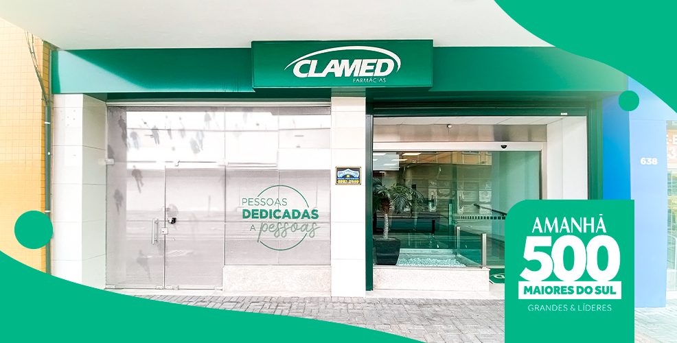 2022 • O Prêmio da revista Amanhã coloca a CLAMED como a 78ª (septuagésima oitava) empresa, no ranking das maiores empresas do sul;